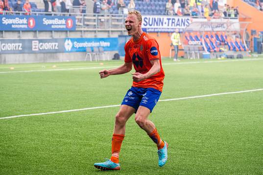 Kristoffer Barmen of Aalesund celebrates
