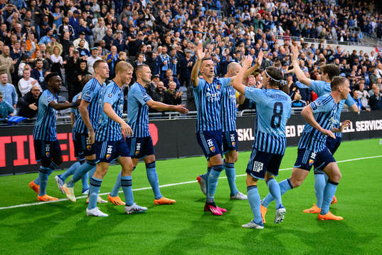 Djurgårdens spelare jublar