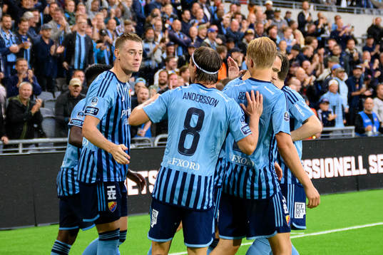 Djurgårdens spelare jublar