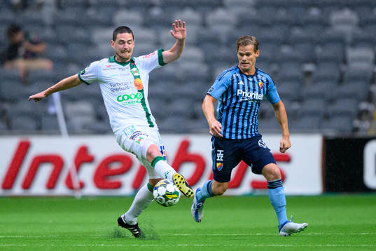 Varbergs Robin Tranberg och Djurgårdens Hampus Finndell