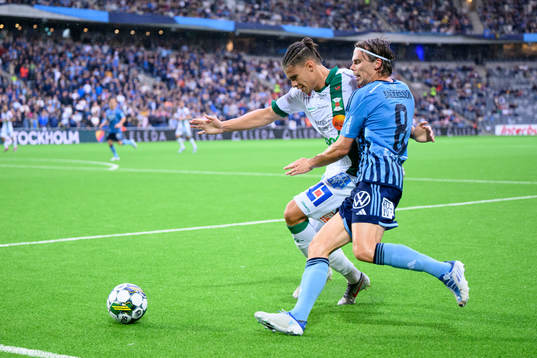 Varbergs Maxime Anne Marie Sainte och Djurgårdens Elias