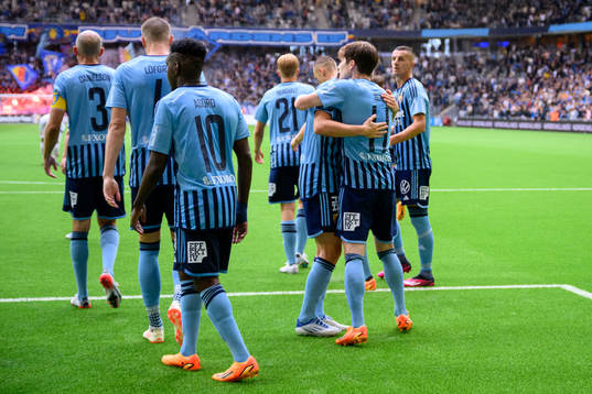 Djurgårdens spelare jublar