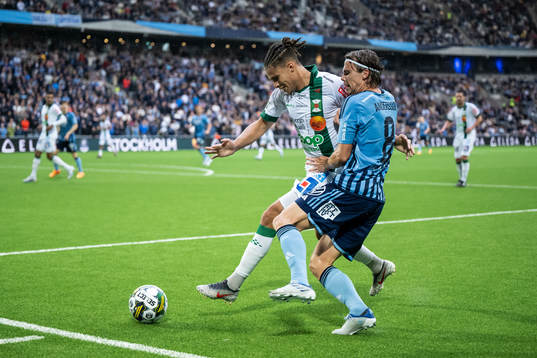 Varbergs Maxime Anne Marie Sainte och Djurgårdens Elias