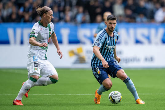 Varbergs Hampus Zackrisson och Djurgårdens Besard Sabovic