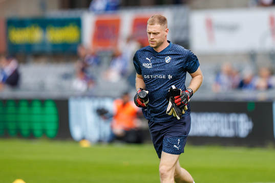 Halmstads målvakt Malkolm Nilsson Säfqvist