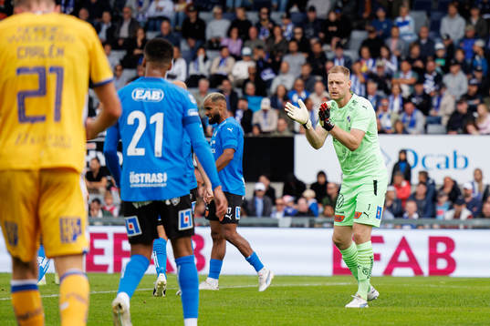 Halmstads målvakt Malkolm Nilsson Säfqvist