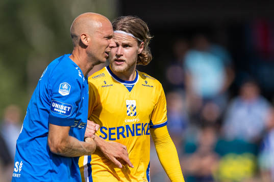 Halmstads Andreas Johansson och IFK Göteborgs Gustaf Norlin