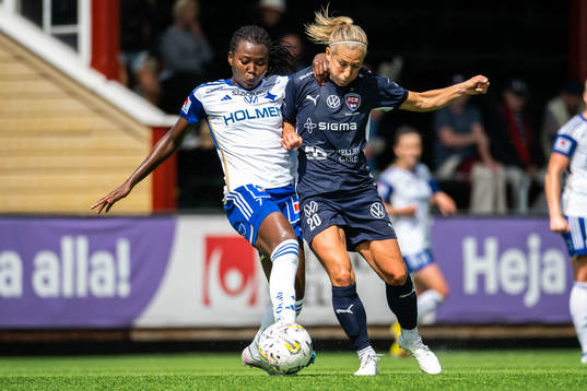IFK Norrköpings Azumah Bugre och FC Rosengårds Mia Persson