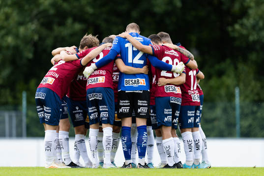 Örgryte samlade innan träningsmatchen i fotboll mellan