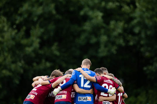 Örgryte samlade innan träningsmatchen i fotboll mellan