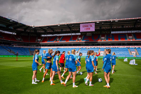 Players of the Norwegian women's national football team