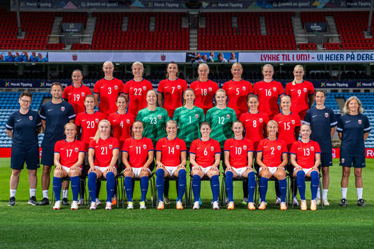 Players and staff of the Norwegian women's national