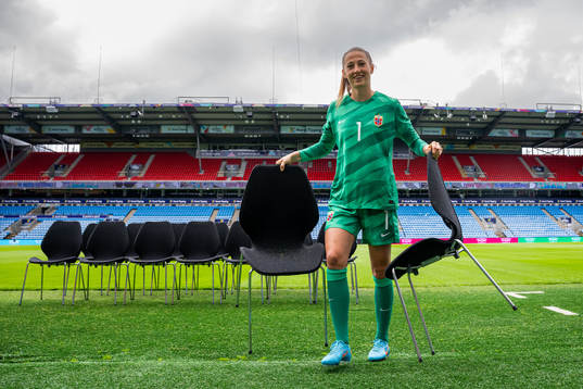 Goalkeeper Cecilie Fiskerstrand of the Norwegian women's
