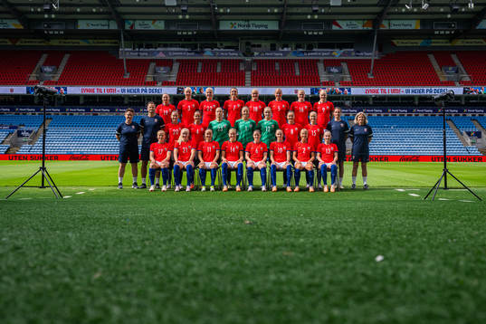 Players and staff of the Norwegian women's national