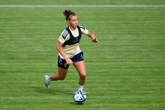 Julia Zigiotti Olme at a training session with the Swedish