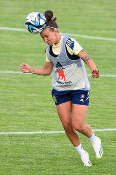 Julia Zigiotti Olme at a training session with the Swedish