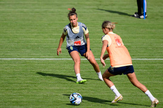 Julia Zigiotti Olme at a training session with the Swedish