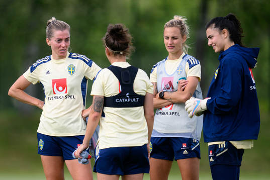Linda Sembrant, Nathalie Björn and Goalkeeper Zećira