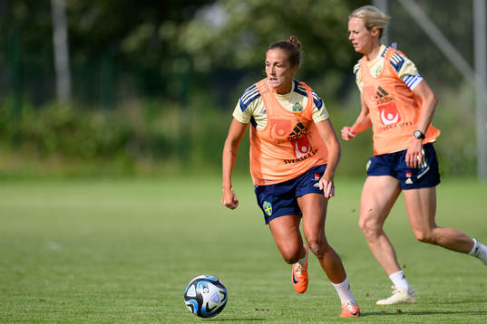 Filippa Angeldahl at a training session with the Swedish