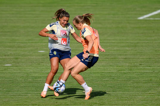 Johanna Rytting Kaneryd and Magdalena Eriksson at a