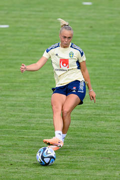 Hanna Bennison at a training session with the Swedish