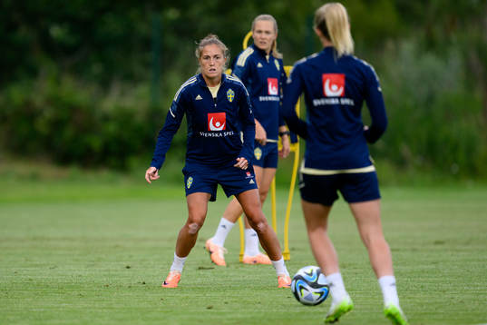 Filippa Angeldahl at a training session with the Swedish