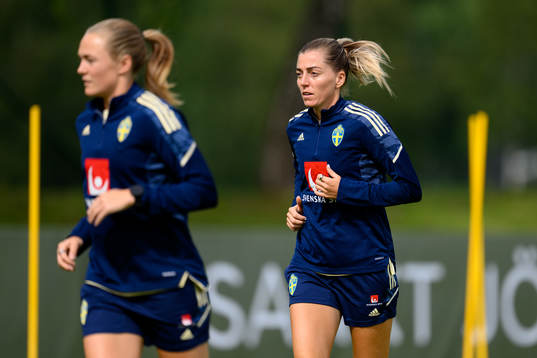 Linda Sembrant at a training session with the Swedish