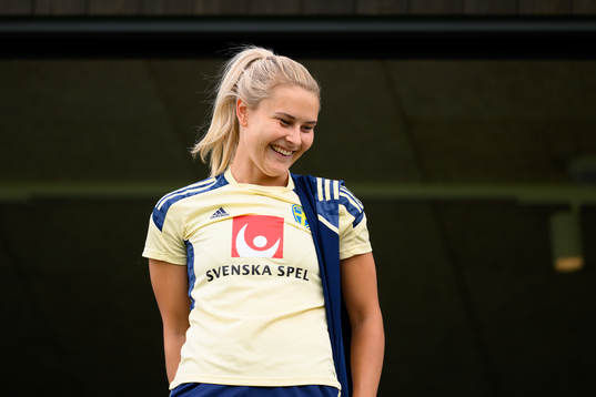 Amanda Nildén at a training session with the Swedish