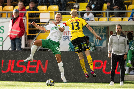 Hammarbys Simon Strand och Elfsborgs Johan Larsson