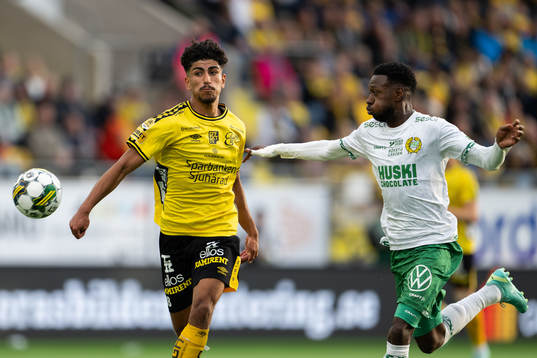 Elfsborgs Ahmed Qasem och Hammarbys Shaquille Pinas
