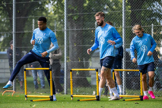 Malmö FFs Martin Olsson, Pontus Jansson och Sebastian