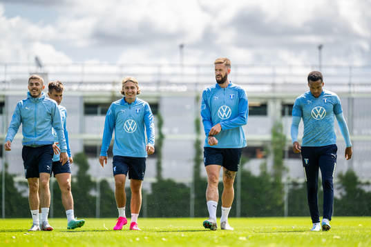 Malmö FFs Patriot Sejdiu, Sebastian Nanasi, Pontus Jansson