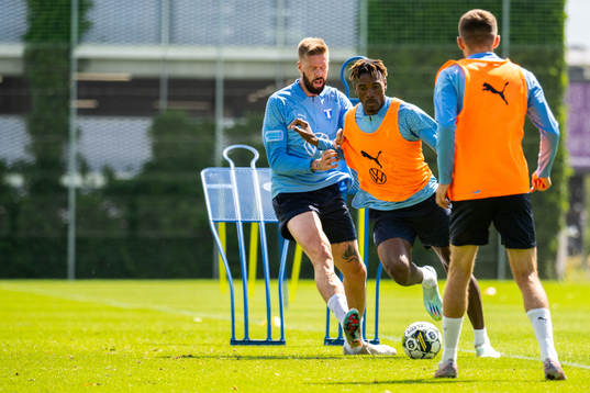 Malmö FFs Pontus Jansson och Samuel Kotto