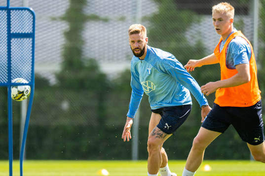 Malmö FFs Pontus Jansson och Daniel Gudjohnsen