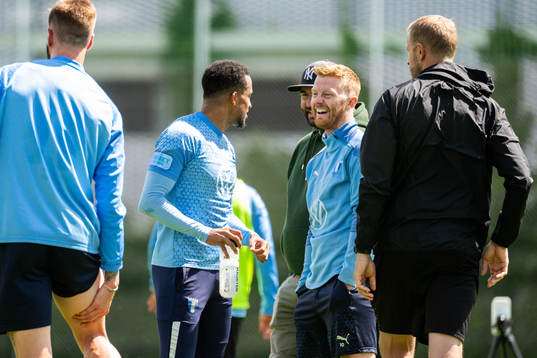 Malmö FFs Martin Olsson och Anders Christiansen