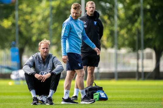 Assisterande sportchef Ola Toivonen och Anders Christiansen