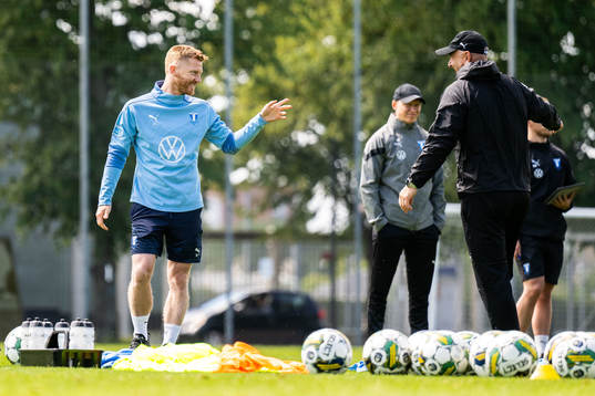 Anders Christiansen och målvaktstränare Jonnie Fedel