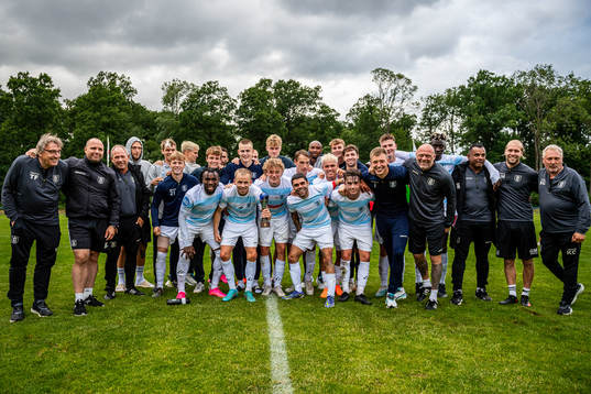 Helsingörs spelare jublar