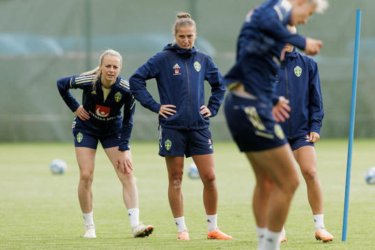 Filippa Angeldahl at a training session with the Swedish