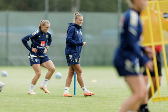 Filippa Angeldahl at a training session with the Swedish