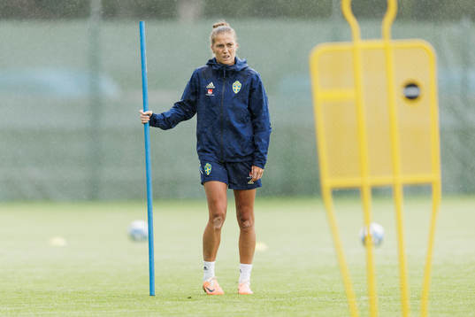 Filippa Angeldahl at a training session with the Swedish