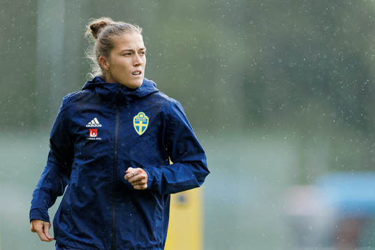 Filippa Angeldahl at a training session with the Swedish
