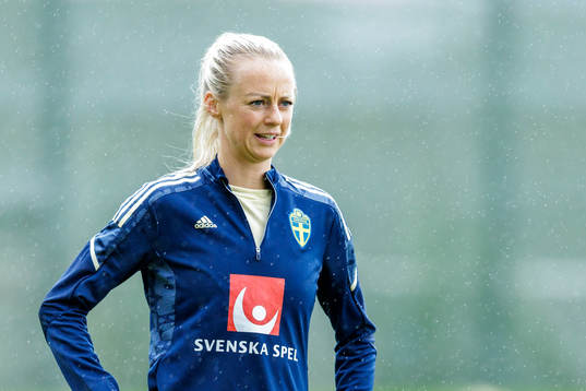of Sweden Amanda Ilestedt at a training session with the