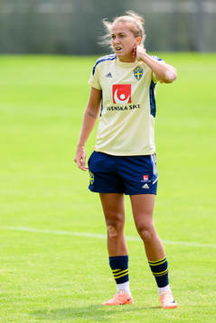Filippa Angeldahl at a training session with the Swedish