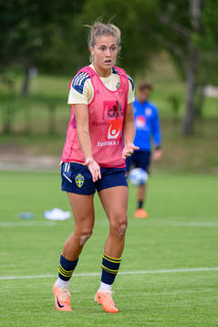 Filippa Angeldahl at a training session with the Swedish