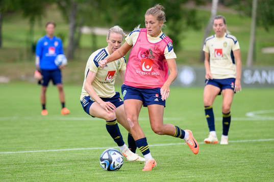 Filippa Angeldahl at a training session with the Swedish