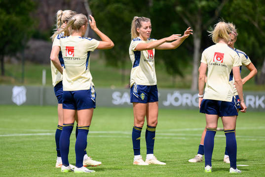 Linda Sembrant at a training session with the Swedish