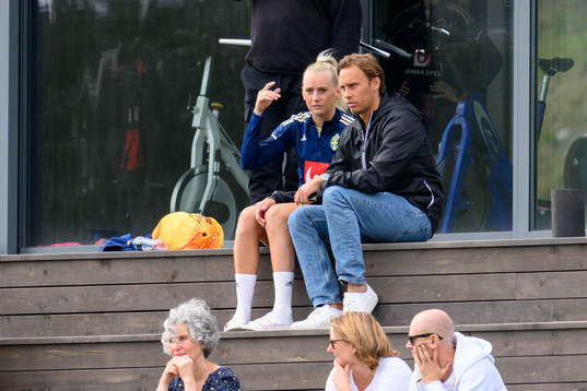 Stina Blackstenius with boyfriend Erik Sundvall at a