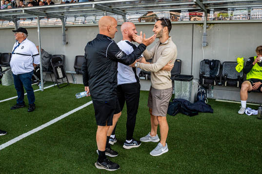 Landskronas Alexander Tkacz och tränare Billy Magnusson
