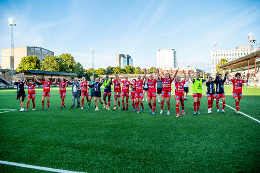 Linköpings spelare jublar